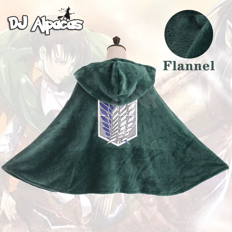 Blanket Shingeki No Kyojin Cloak Shingeki No Kyojin Survey Corps Cloak Cosplay Cape Flannel Cosplay Hoodie