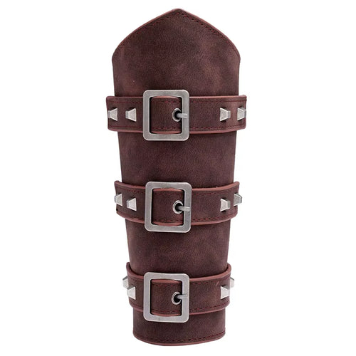 2Pcs Medieval Cosplay PU Leather Armor Arm Warmer Lace-Up Men Viking Pirate Knight Gauntlet Wristband Bracer Steampunk Accessory