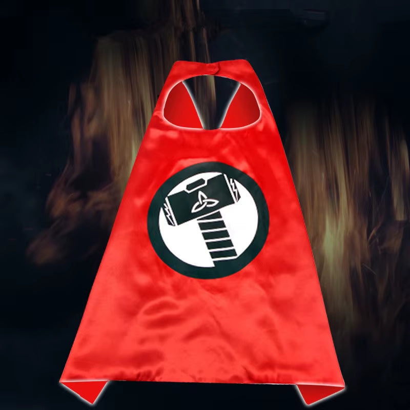 Movie the Avengers Thor Toys LED Light Sound Thor Hammer Mask Cloak Action Figures Kids Brinquedos Cosplay Halloween Gift