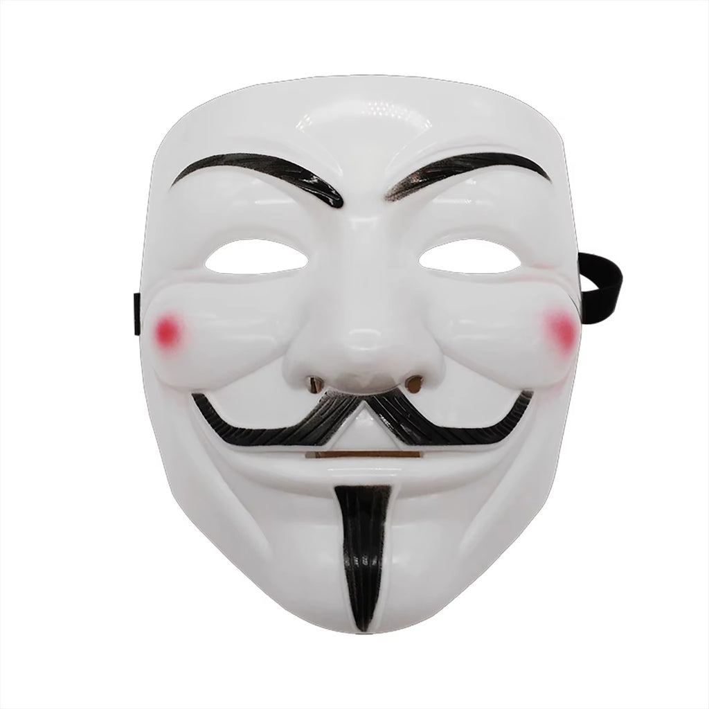 1Pc Halloween Face Mask Black White V for Vendetta Hackers Cos Mask Halloween Cosplay Party Diy Masks Anime Anonymous Headwear