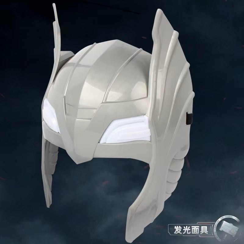 Movie the Avengers Thor Toys LED Light Sound Thor Hammer Mask Cloak Action Figures Kids Brinquedos Cosplay Halloween Gift