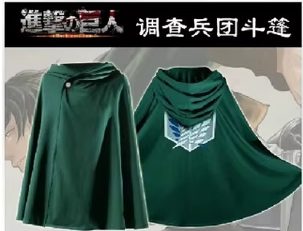 Fashion Anime No Kyojin Cloak Cape Clothes Cosplay Costume Fantasia Attack on Titan plus Free Shipping