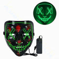 Cosmask Halloween Neon Mask Led Mask Masque Masquerade Party Masks Light Glow in the Dark Funny Masks Cosplay Costume Supplies