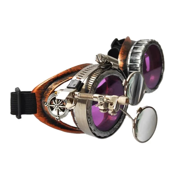Upgraded Steampunk Goggles Welding Goth Cosplay Vintage Goggles Rustics Raveparty Fancy Dresscostume for Women Men Gift Dropship