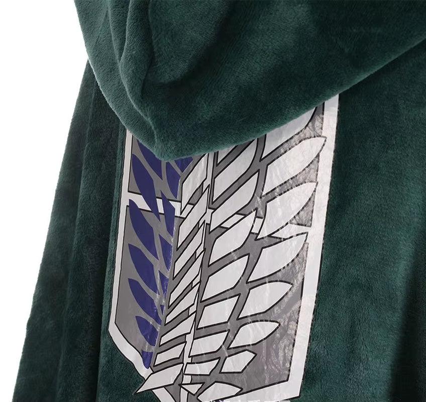 Blanket Shingeki No Kyojin Cloak Shingeki No Kyojin Survey Corps Cloak Cosplay Cape Flannel Cosplay Hoodie