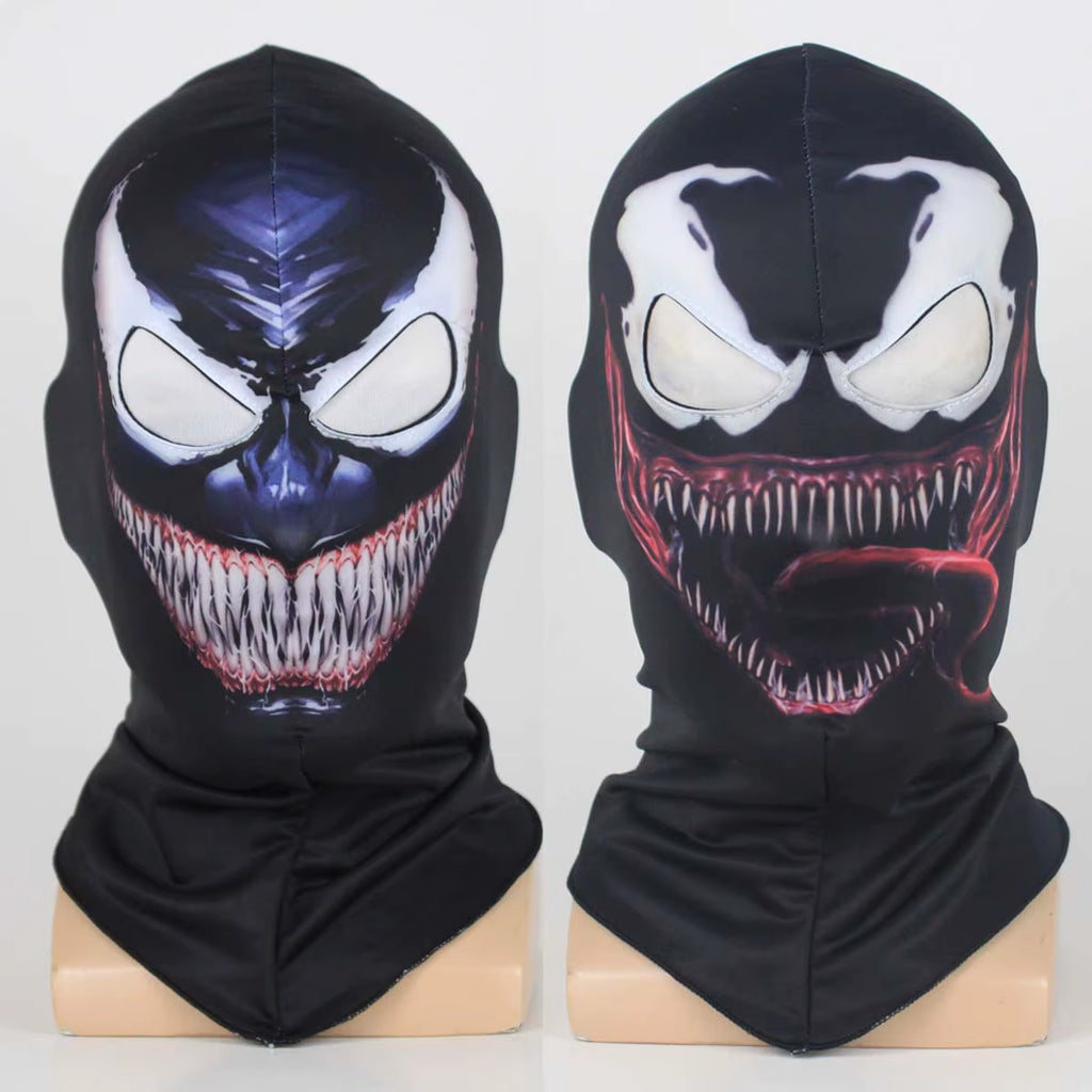 Venom Balaclava Mask Cosplay Outdoor Superhero Motorcycles Riding Skull Face Shield Halloween Party Dress up Costume Props