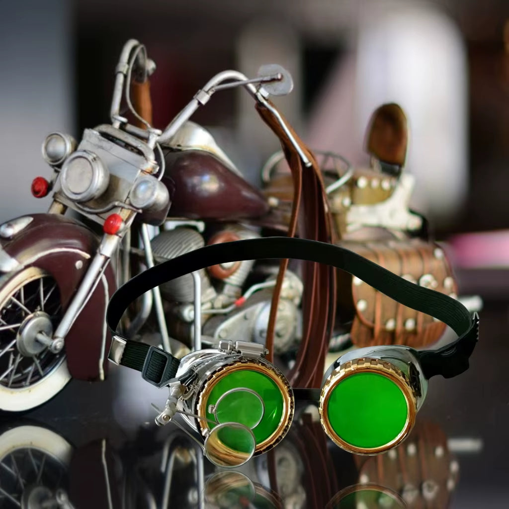 Upgraded Steampunk Goggles Welding Goth Cosplay Vintage Goggles Rustics Raveparty Fancy Dresscostume for Women Men Gift Dropship