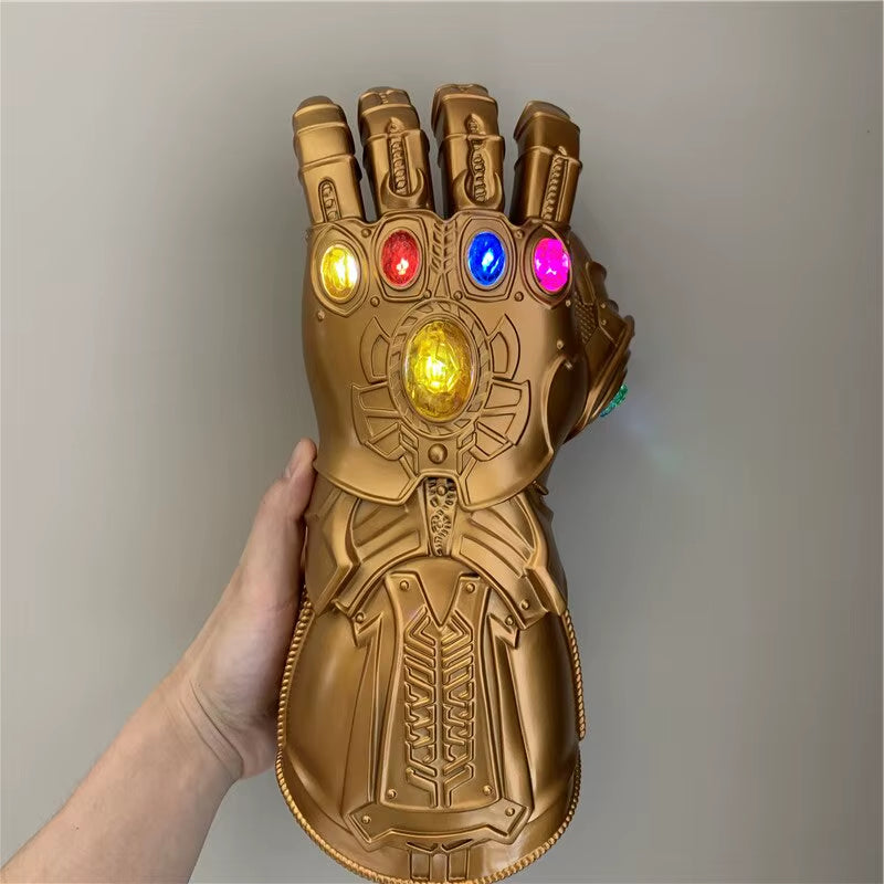 Avengers Super Heroes Weapen 1:1 Iron Man Gauntlet Thanos Glove LED Light Cosplay Gloves Halloween Movie Cosplay Prop
