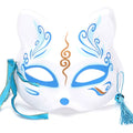 Anime Foxes Mask Japanese Cosplay Rave Hand-Painted Cartoon Demon Slayer Half Face Cat Masks Masquerade Festival Party Props