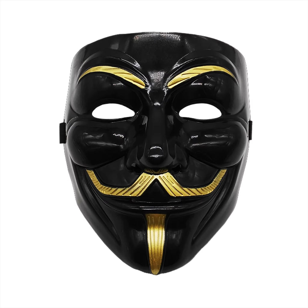 1Pc Halloween Face Mask Black White V for Vendetta Hackers Cos Mask Halloween Cosplay Party Diy Masks Anime Anonymous Headwear