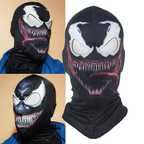 Venom Balaclava Mask Cosplay Outdoor Superhero Motorcycles Riding Skull Face Shield Halloween Party Dress up Costume Props