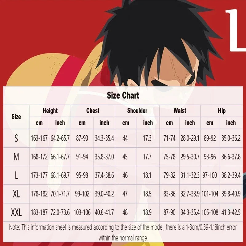 Cosplay de Monkey D. Luffy, déguisement d'Halloween pour hommes, garçons