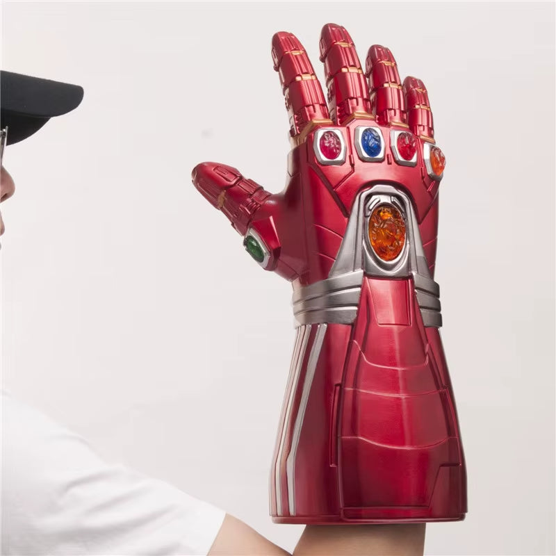 Avengers Super Heroes Weapen 1:1 Iron Man Gauntlet Thanos Glove LED Light Cosplay Gloves Halloween Movie Cosplay Prop