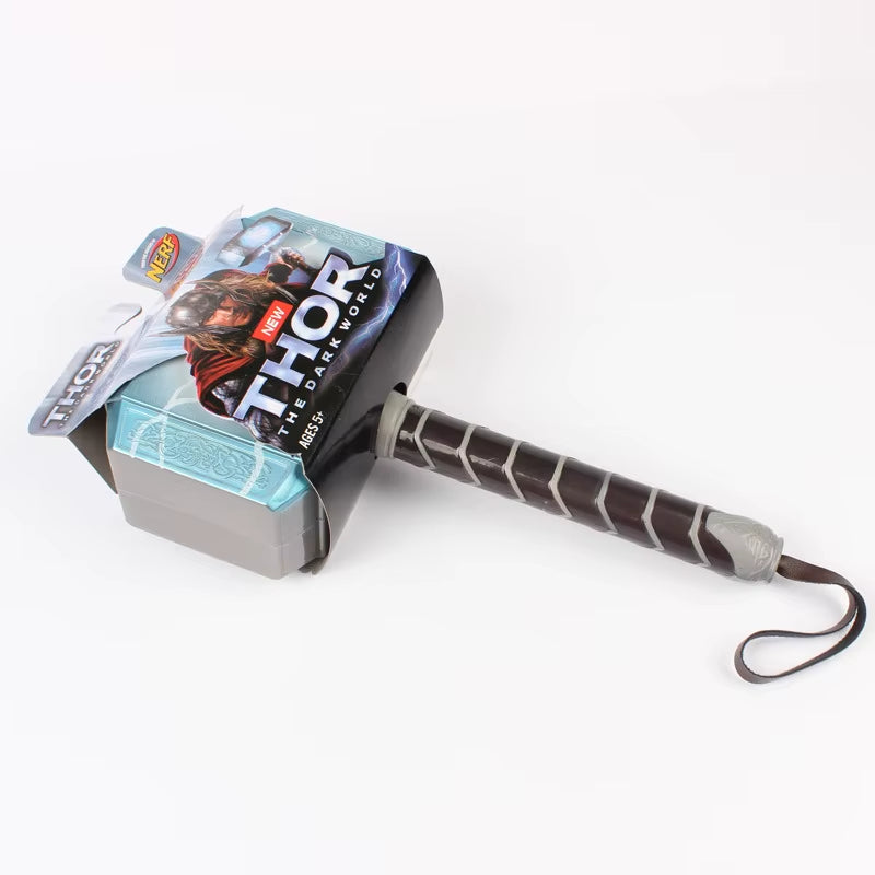 Movie the Avengers Thor Toys LED Light Sound Thor Hammer Mask Cloak Action Figures Kids Brinquedos Cosplay Halloween Gift