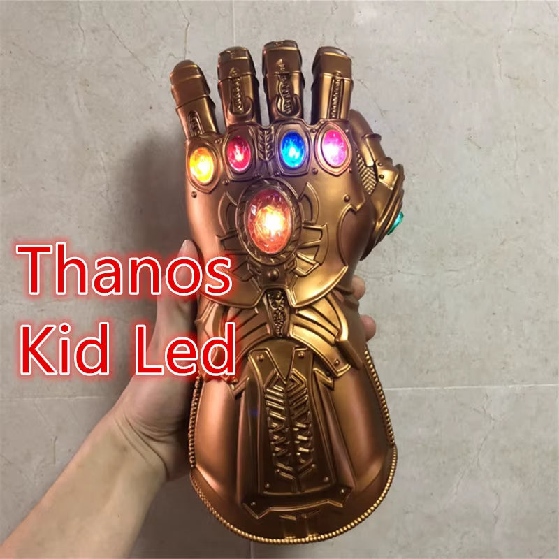 Avengers Super Heroes Weapen 1:1 Iron Man Gauntlet Thanos Glove LED Light Cosplay Gloves Halloween Movie Cosplay Prop