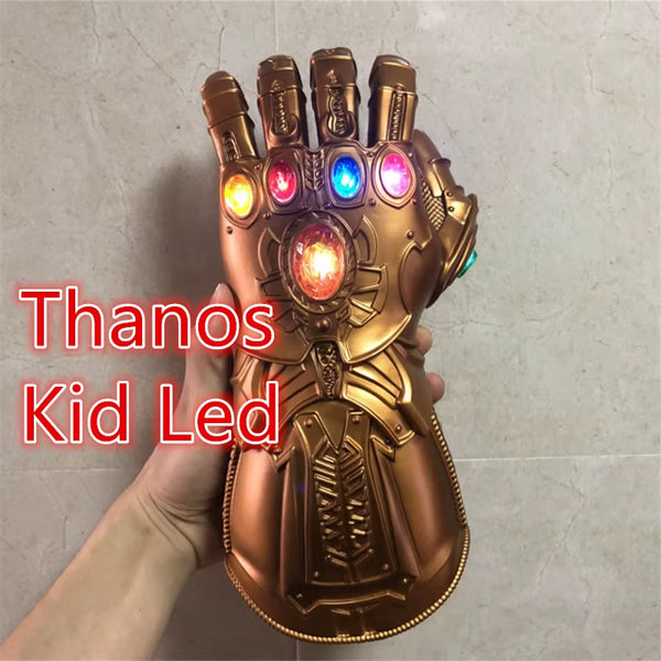 Avengers Super Heroes Weapen 1:1 Iron Man Gauntlet Thanos Glove LED Light Cosplay Gloves Halloween Movie Cosplay Prop
